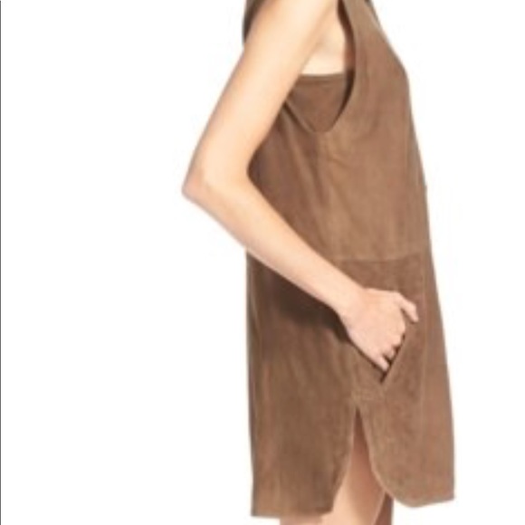 VINCE. Sleeveless Suede Tunic Dress Size 4 - Picture 5 of 8